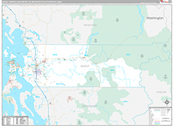 Mount Vernon-Anacortes Metro Area Wall Map Premium Style 2026